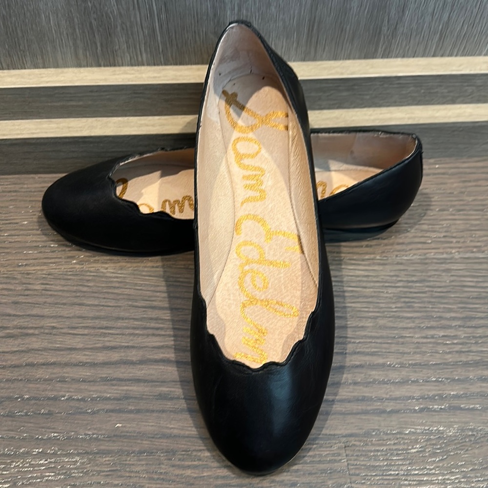 Sam Edelman Scalloped Leather Ballet Flats